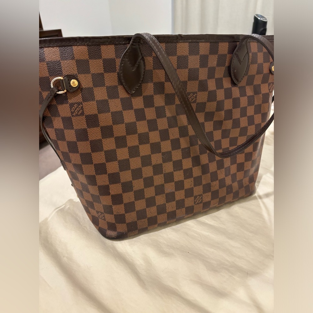 Louis Vuitton Neverfull MM, Damier Ebene, Cherry